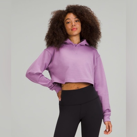 Lululemon - All Yours Cropped Hoodie Purple Lavender - Size 6 - Picture 1 of 10